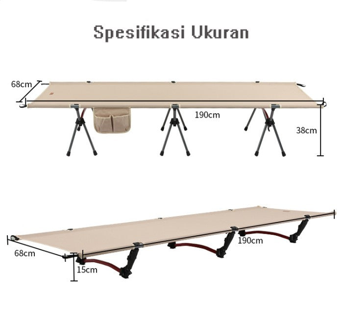 Preeorder -ALLTREK Folding Bed INVENA Velbed Lipat Camping Portable