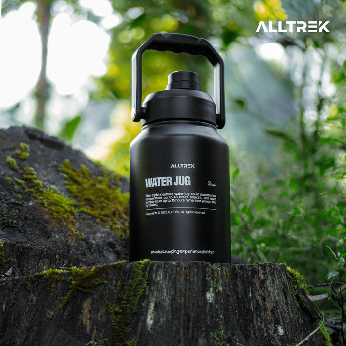 ALLTREK เหยือกน้ำ 2L ถังน้ำแข็งขวดสแตนเลส - สีดำ