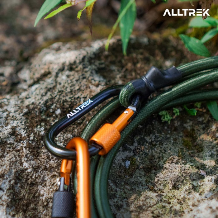 ALLTREK Multifunctional Carabiner สายรัดกระเป๋าเดินทางสำหรับรถจักรยานยนต์ - สีเขียวทหาร
