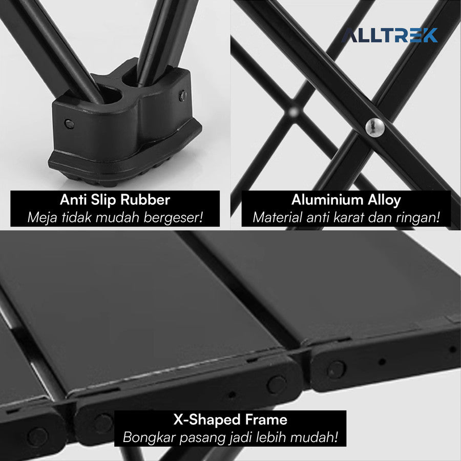ALLTREK โต๊ะพับตั้งแคมป์ ATFT-03 โต๊ะพับแบบพกพา