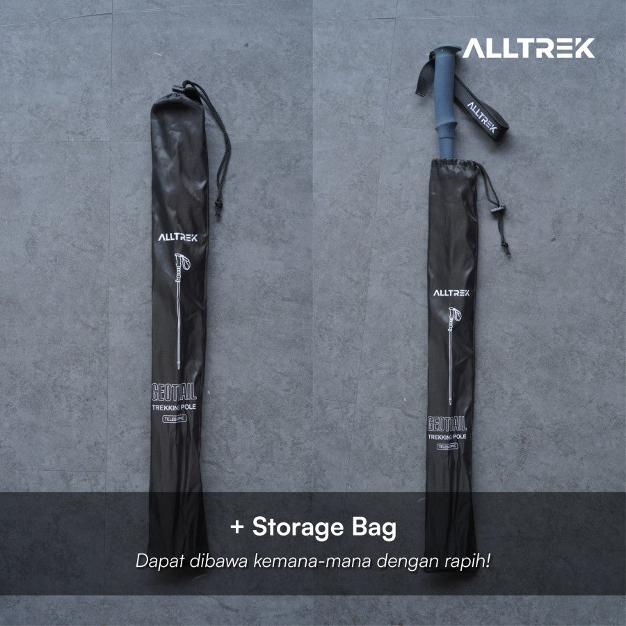 ไม้เท้าเดินป่า ALLTREK GEOTRAIL อะลูมิเนียมอัลลอยด์ 7075 Telescopic
