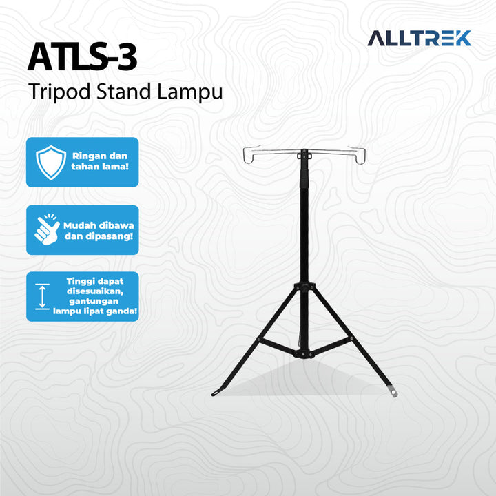 ALLTREK Stand Lamp Tripod ATLS-3 Camping Tiang Lampu Outdoor