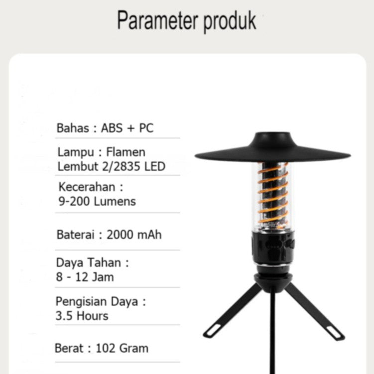 ALLTREK Lampu Camping LED VESLAN Portable Outdoor Emergency Flashlight