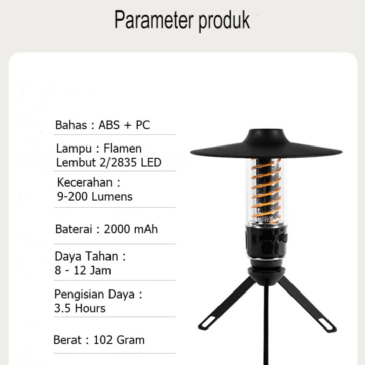 ALLTREK Lampu Camping LED VESLAN Portable Outdoor Emergency Flashlight
