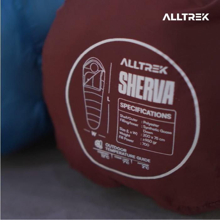 ALLTREK Sleeping Bag SHERVA Synthetic Goose Down Kantong Tidur Camping Hiking
