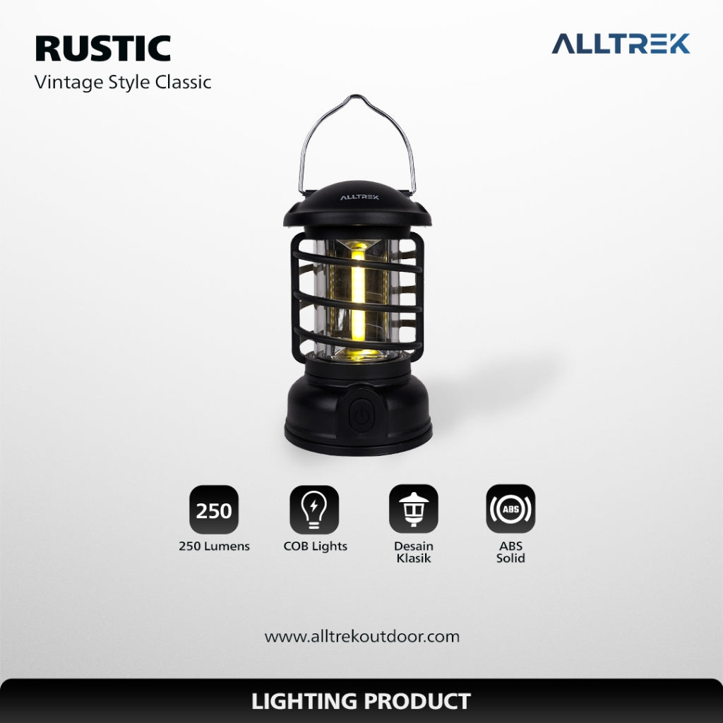 ALLTREK Lampu Tenda Camping RUSTIC Lentera Outdoor Vintage Style