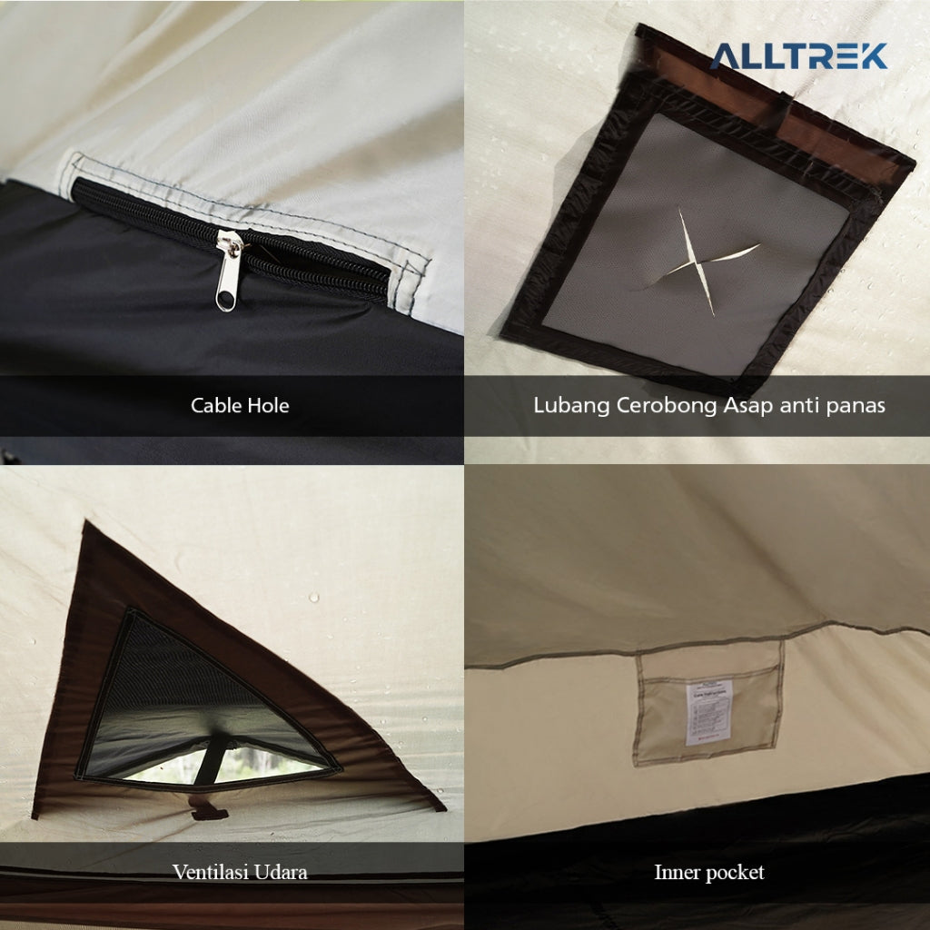 ALLTREK Tenda Camping HILGERS Tactical Tenda Camping Keluarga Double Layer