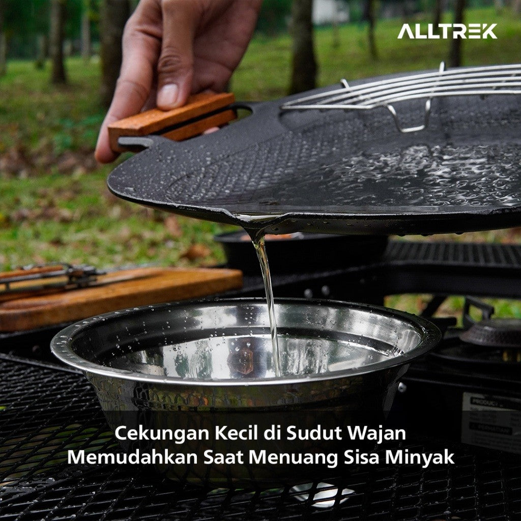 ALLTREK BBQ Grill Pan Multifungsi Wajan Panggangan Anti Lengket Dengan Peniris