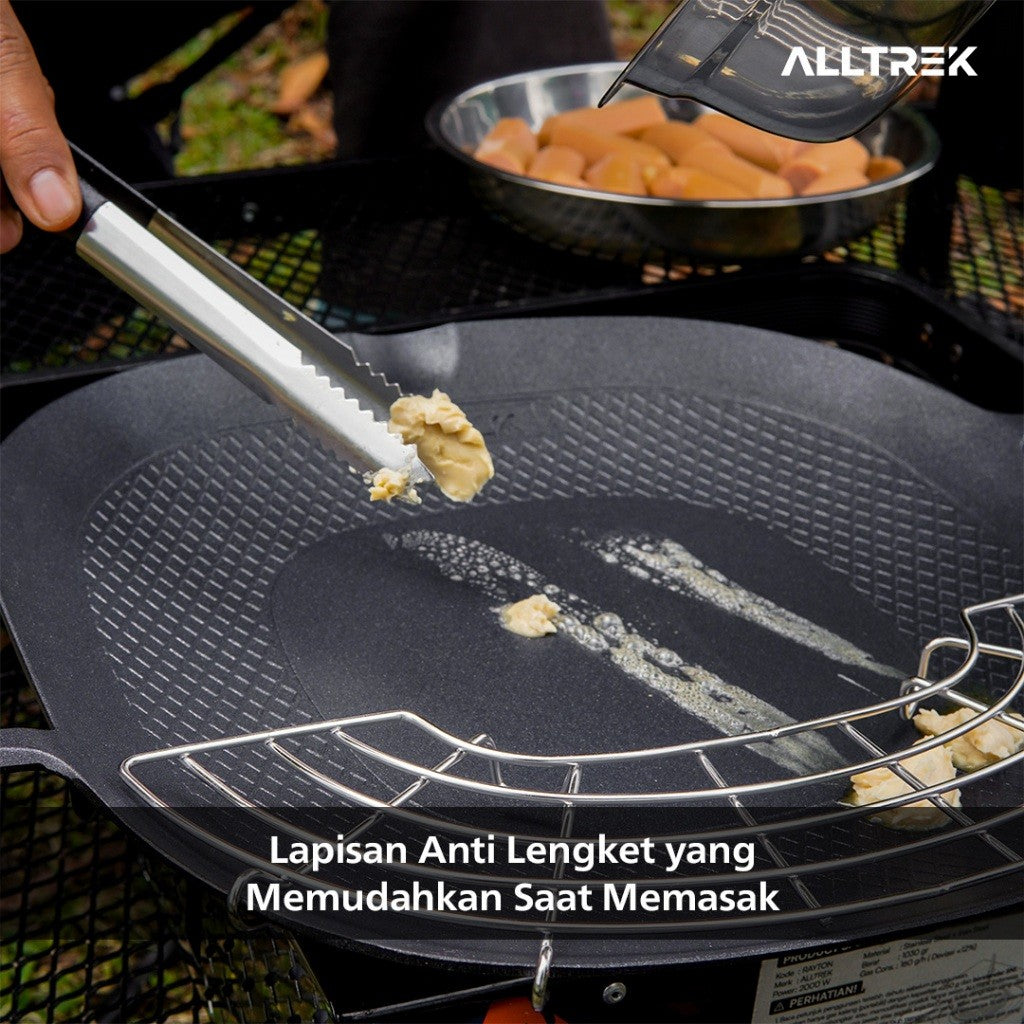 ALLTREK BBQ Grill Pan Multifungsi Wajan Panggangan Anti Lengket Dengan Peniris