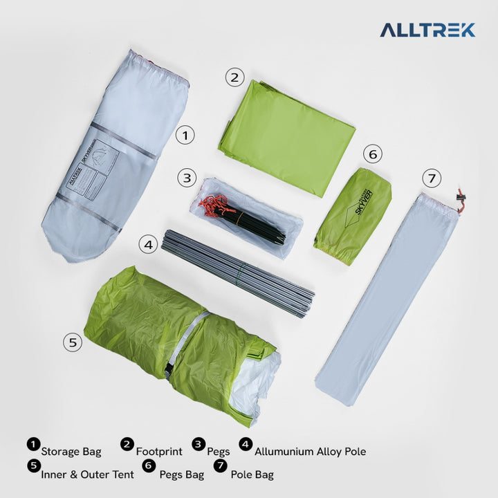 ALLTREK Tenda Gunung Ultralight SKYVER Tenda Hiking 2 Person