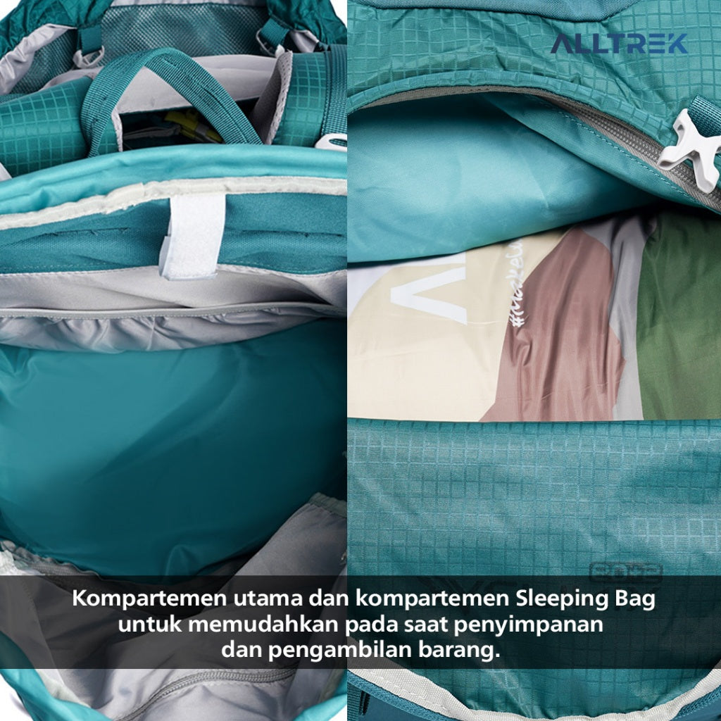 ALLTREK Tas Gunung ALPINIX 60+5L Hiking Carrier Ransel Anti Gravity