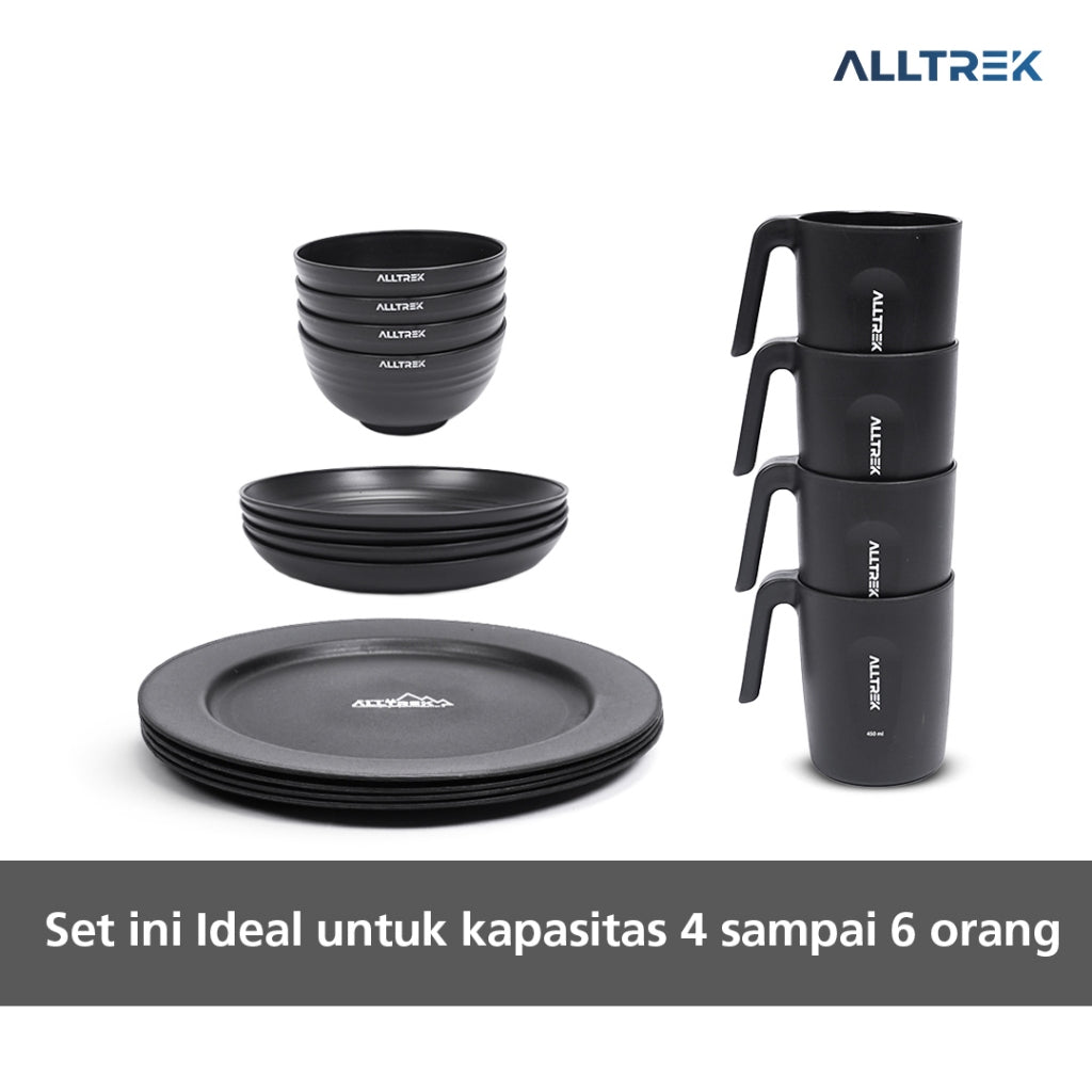 ALLTREK Tableware Family Pack 17 In 1 Alat Makan Camping