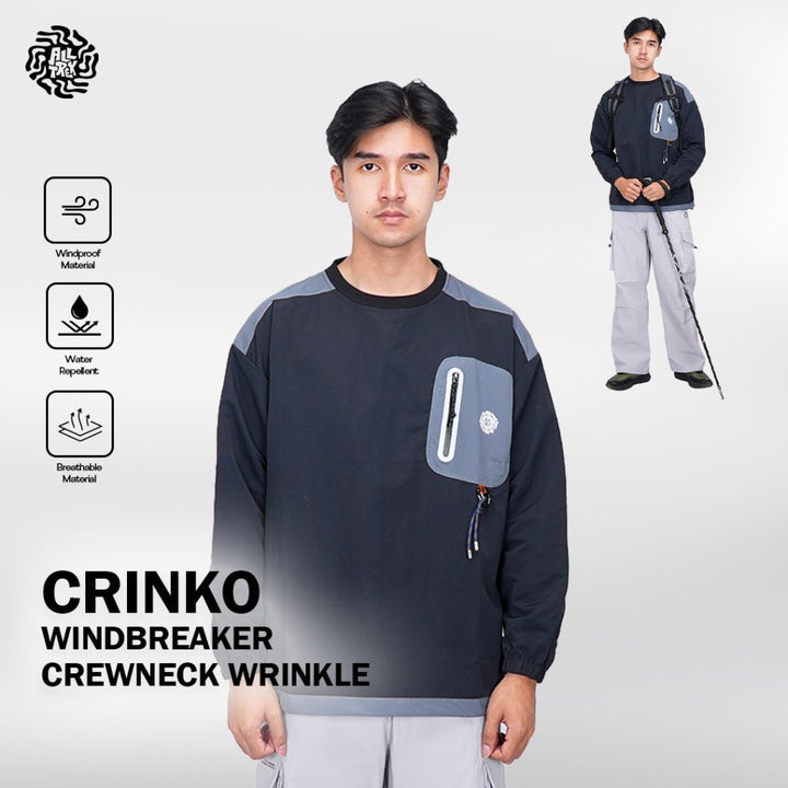 ALLTREK Windbreaker Crewneck CRINKO Wrinkle