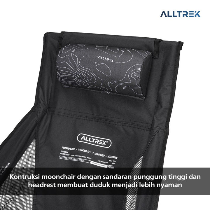 ALLTREK Foldable High Back Rest Moon Chair GRANAR Kursi Camping lipat