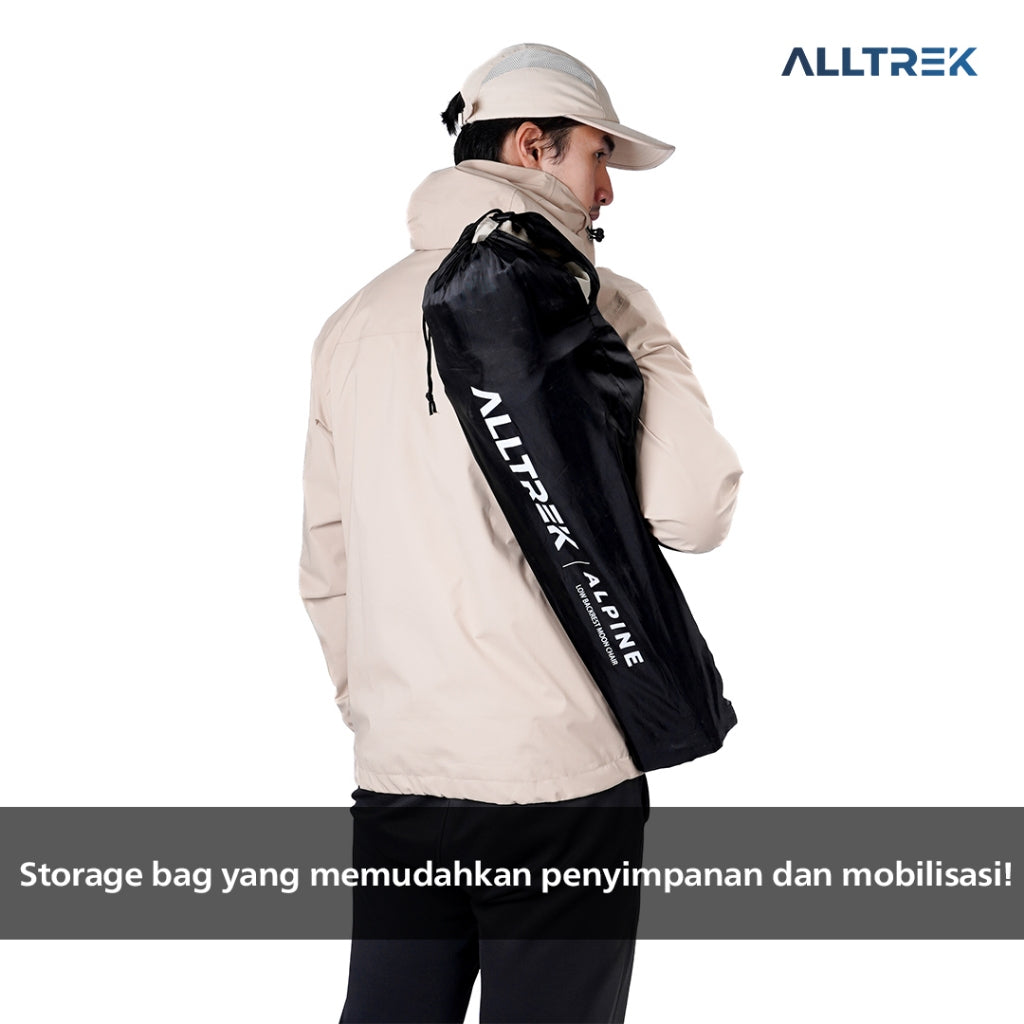 ALLTREK Kursi Lipat Alpine Camping Folding Chair High Back Rest