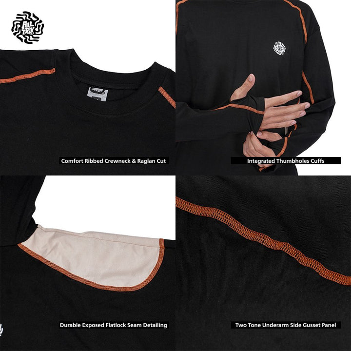 ALLTREK Kaos Lengan Panjang ARCVENO Casual Longsleeve Thumbholes Cotton Combed 20s