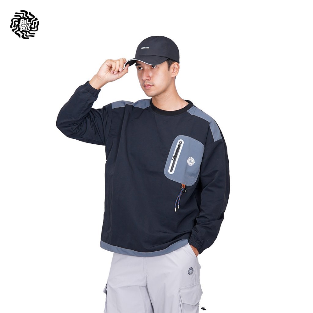ALLTREK Windbreaker Crewneck CRINKO Wrinkle Longsleeve