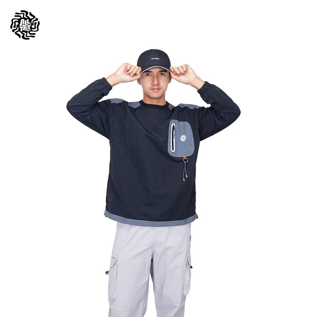 ALLTREK Windbreaker Crewneck CRINKO Wrinkle