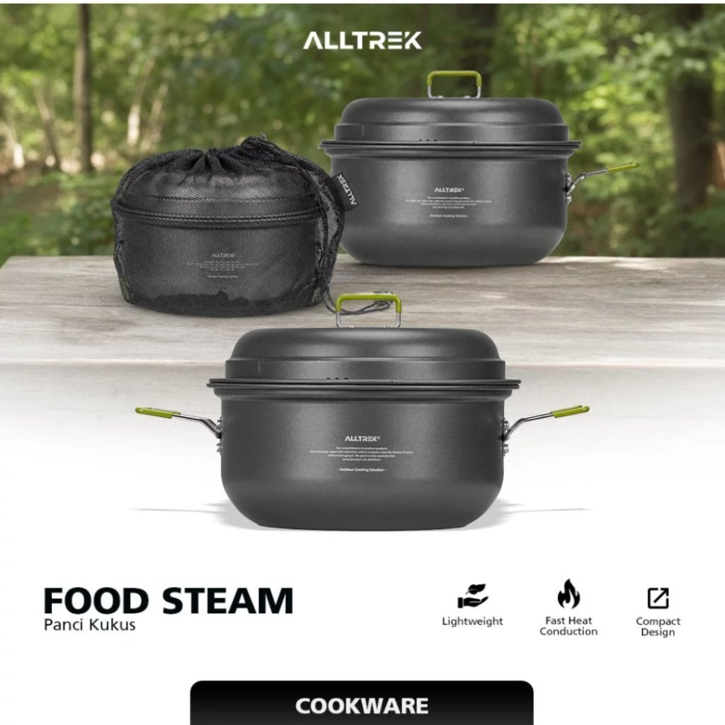 ALLTREK Camping Cook Set Kompor Vester + Cooking Pot + FREE Sendok Garpu 5in1