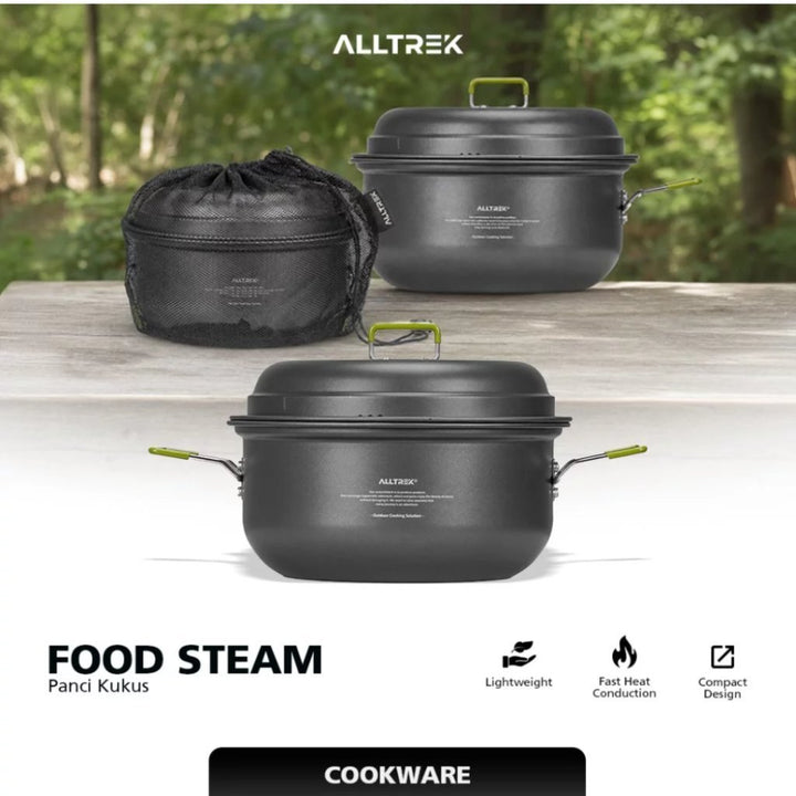 ALLTREK Camping Cook Set Kompor Vester + Cooking Pot + FREE Sendok Garpu 5in1