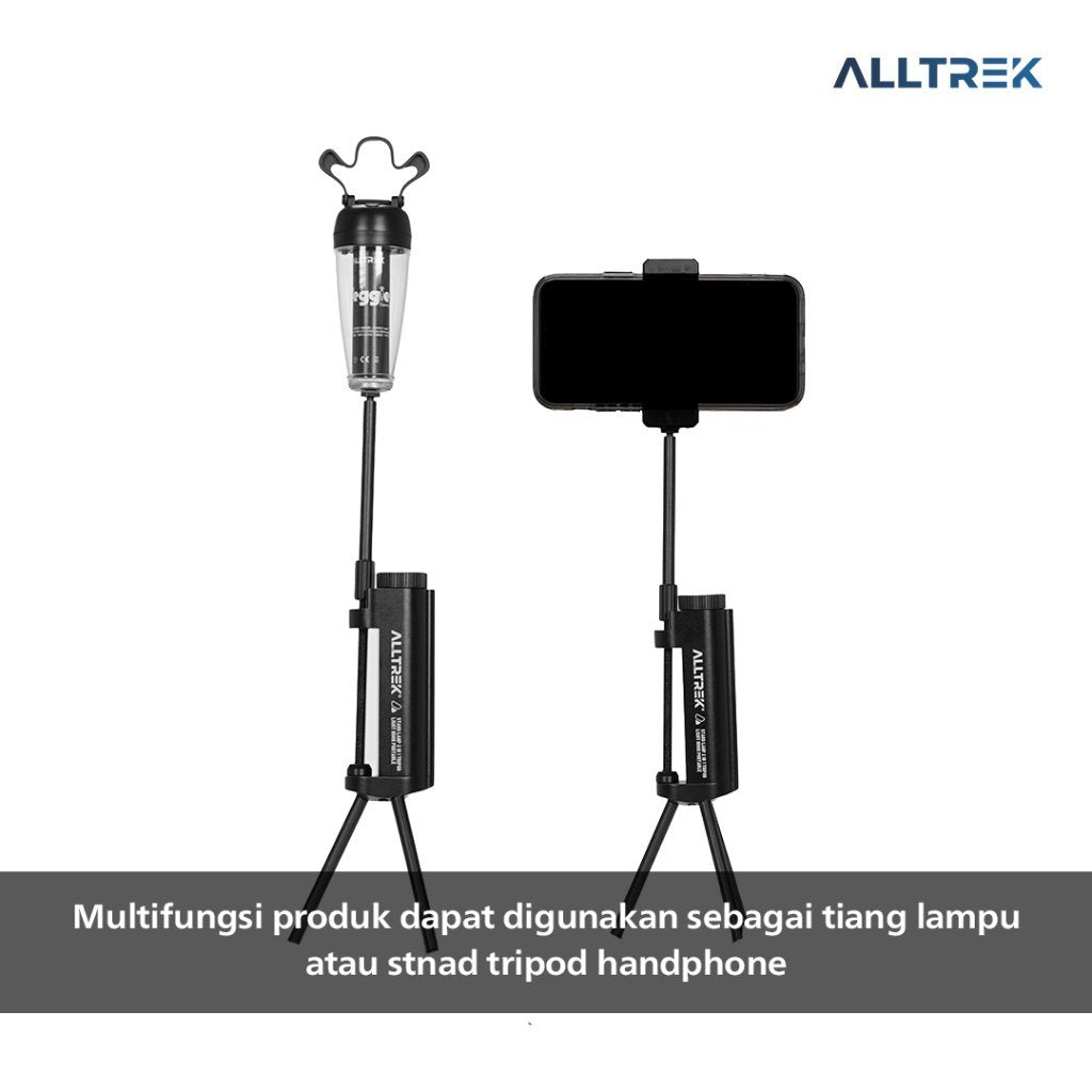 ALLTREK Stand Lampu 2 in 1 Tiang Lampu Multifungsi Ringkas Mudah Dilipat