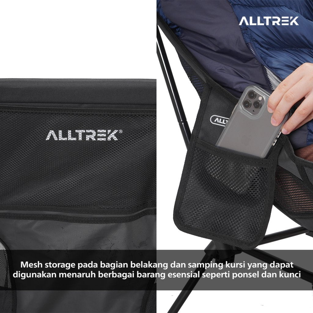 ALLTREK Foldable High Back Rest Moon Chair GRANAR Kursi Camping lipat