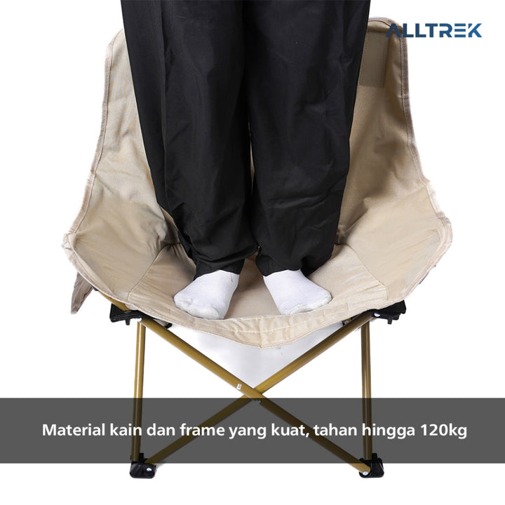ALLTREK Kursi Lipat Alpine Camping Folding Chair High Back Rest