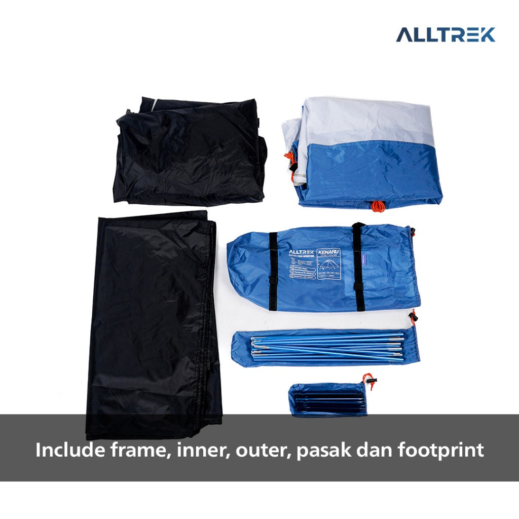 ALLTREK Tenda Hiking Ultralight KENARU 1-2 Person Camping Tent Double Layer