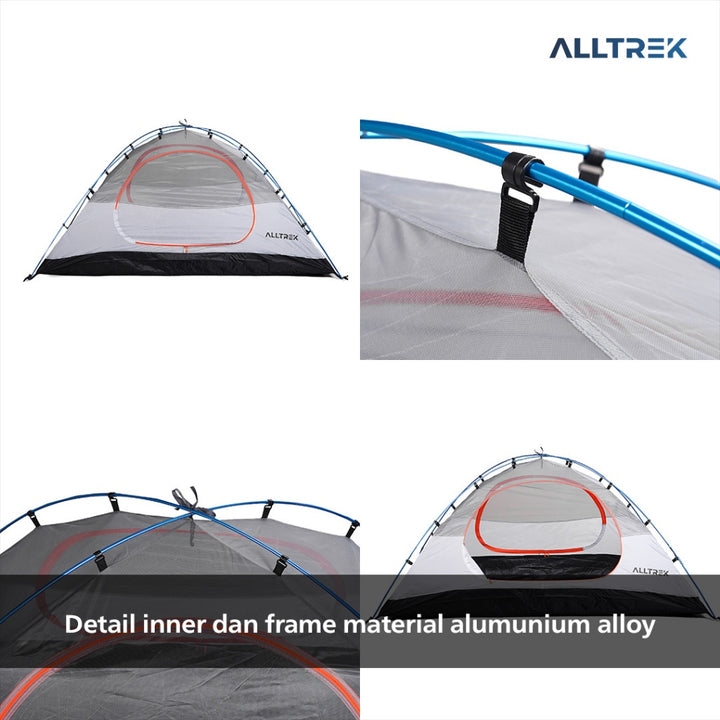 ALLTREK Tenda Hiking Ultralight KENARU 1-2 Person Double Layer UPF 50+ Anti UV Camping Tent Waterproof