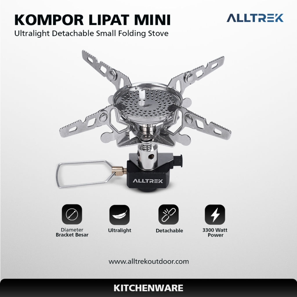ALLTREK Kompor Portable Lipat Mini Detachable 3300 Watt Ultralight Folding Stove