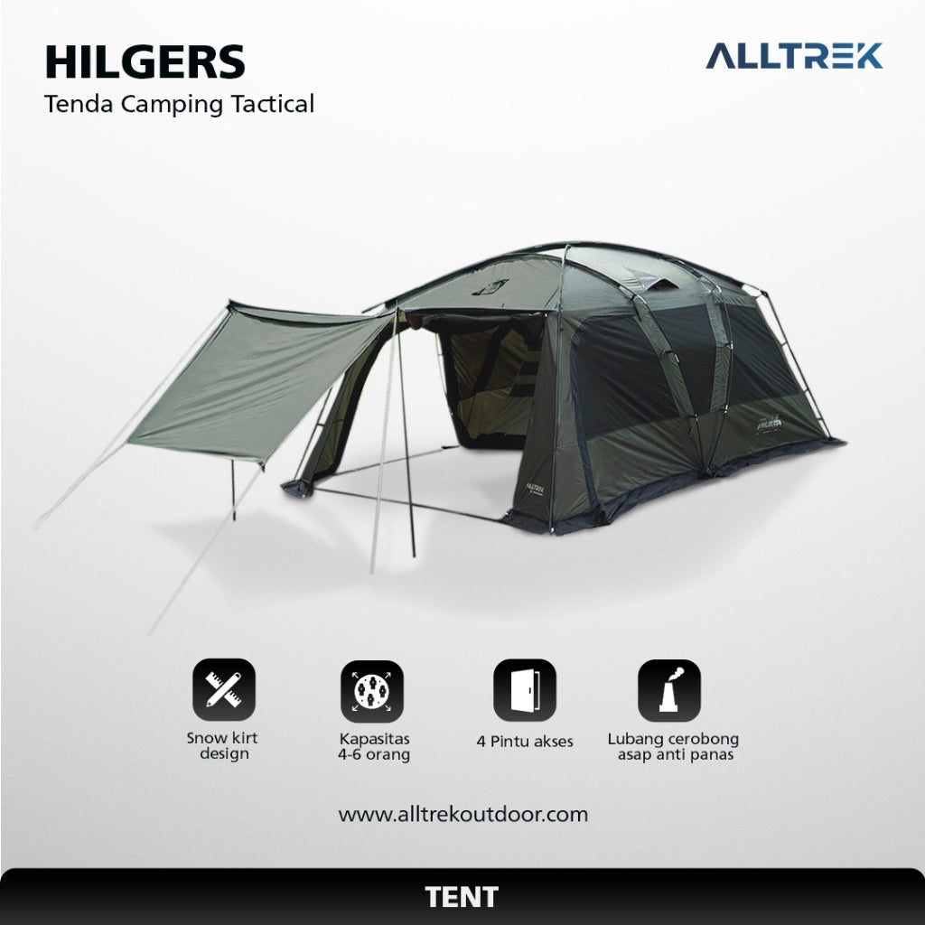 ALLTREK Tenda Camping HILGERS Tactical Tenda Camping Keluarga Double Layer