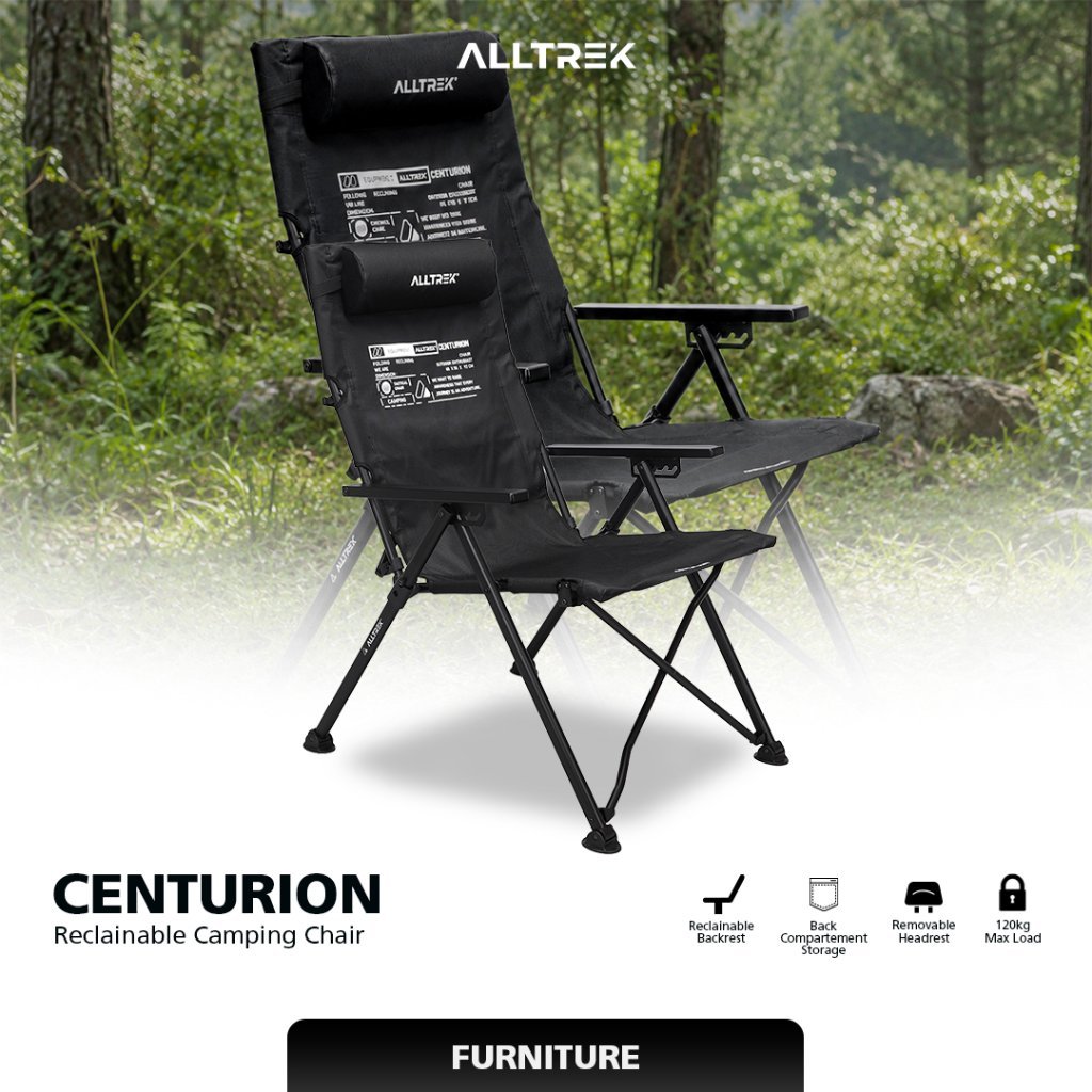 ALLTREK Reclainable Camping Chair CENTURION Kursi Camping Lipat Adjustable