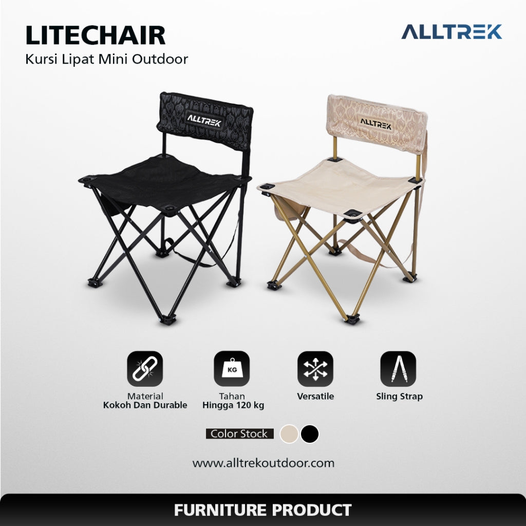 ALLTREK Kursi Lipat Camping LiteChair Portable With Sling
