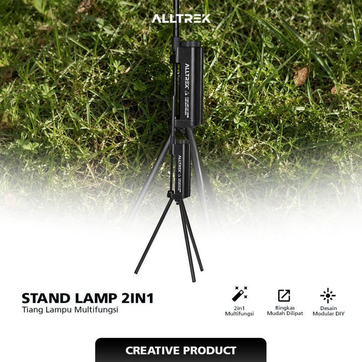 ALLTREK Stand Lampu 2 in 1 Tiang Lampu Multifungsi Ringkas Mudah Dilipat
