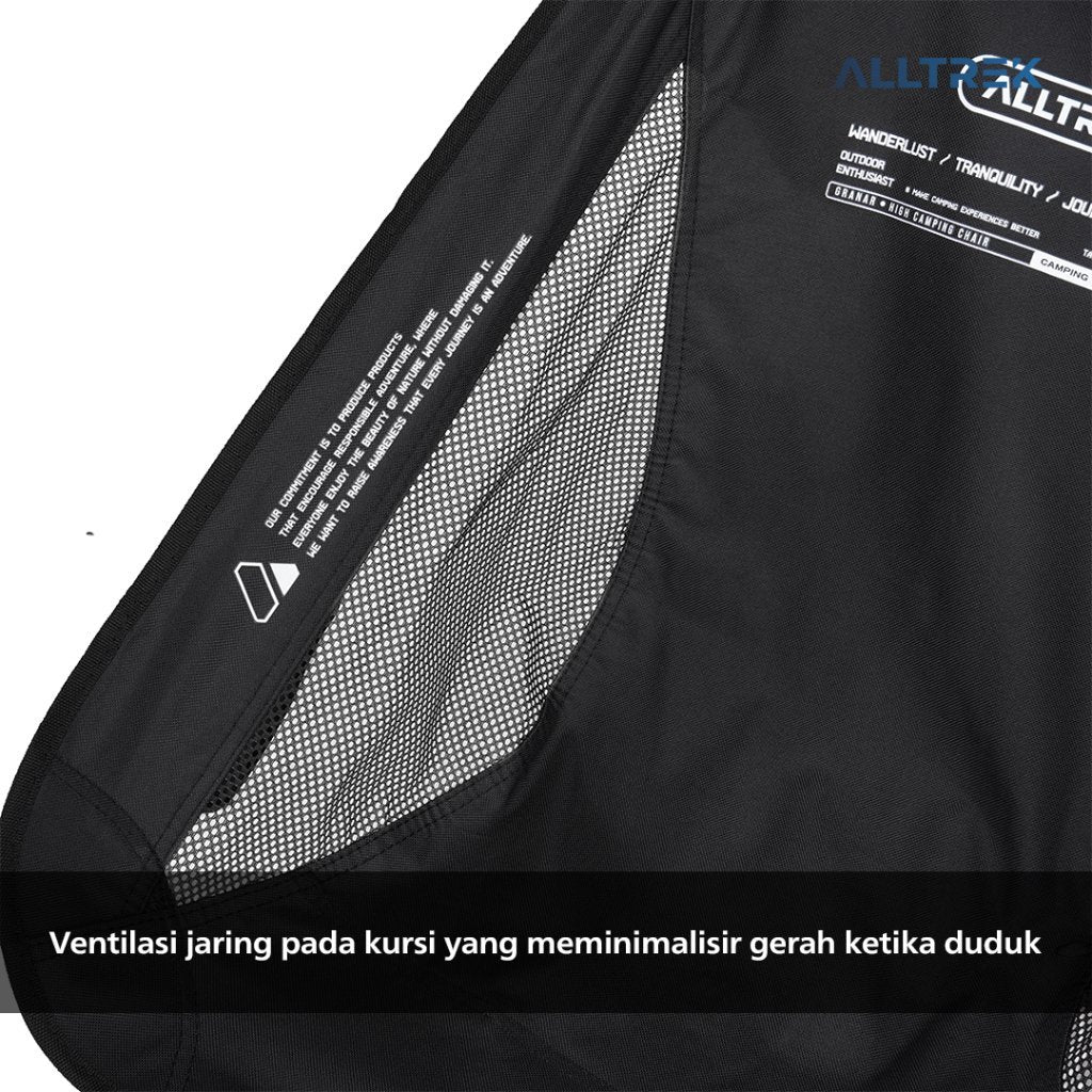 ALLTREK Foldable High Back Rest Moon Chair GRANAR Kursi Camping lipat