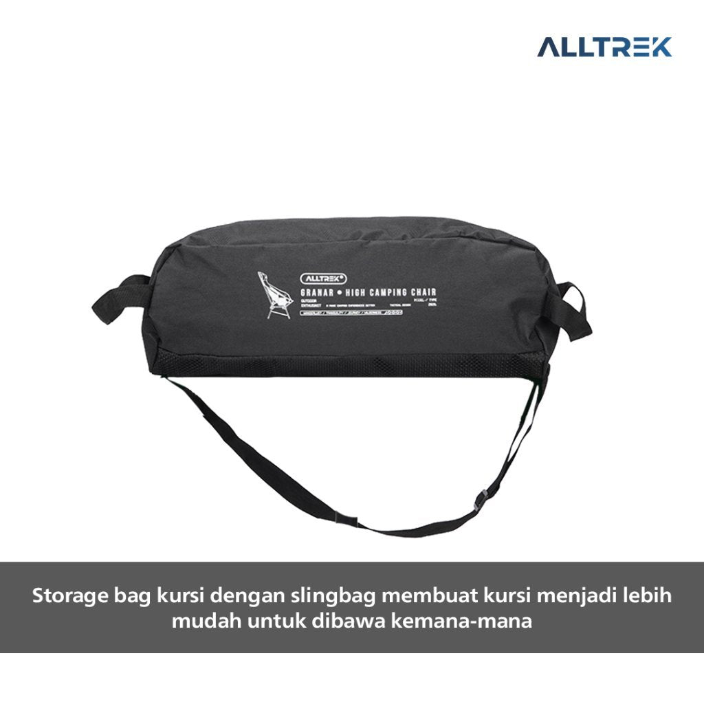ALLTREK Foldable High Back Rest Moon Chair GRANAR Kursi Camping lipat