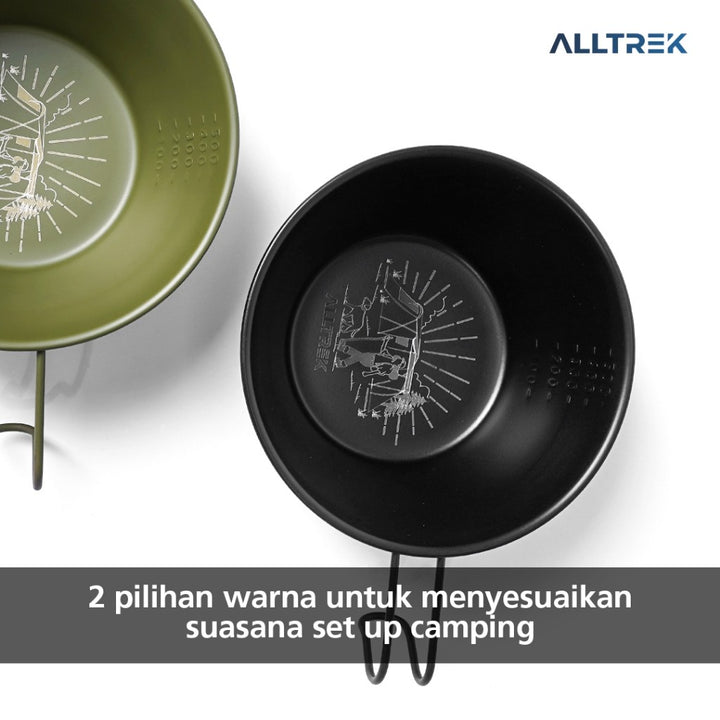 ALLTREK Mangkok Gantung Stainless Camping Outdoor