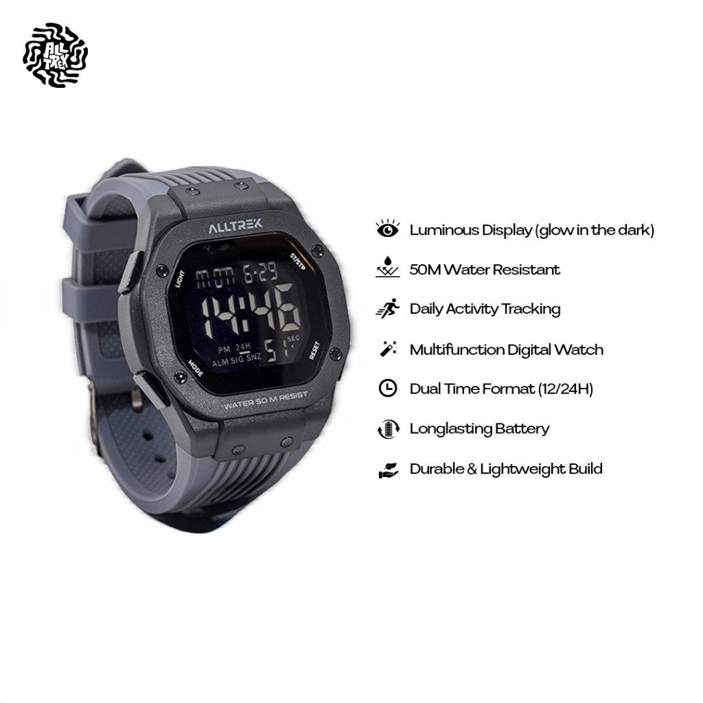 ALLTREK Jam Tangan Digital Outdoor OSTRIX Jam Tangan Sport Unisex Pria Wanita Waterproof