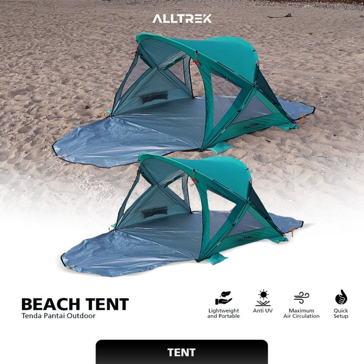 ALLTREK Beach Tent Tenda Pantai Outdoor Anti UV Lightweight Portable Quick Setup