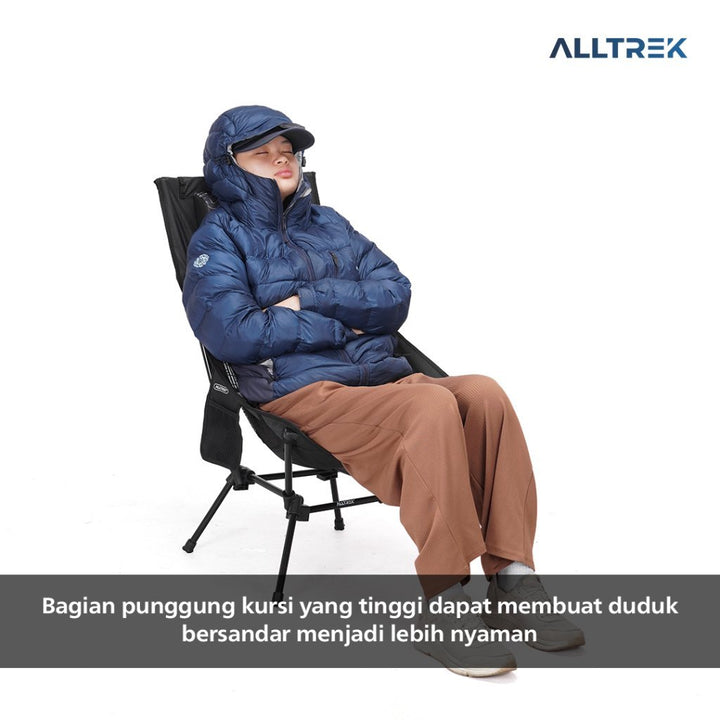 ALLTREK Foldable High Back Rest Moon Chair GRANAR Kursi Camping lipat