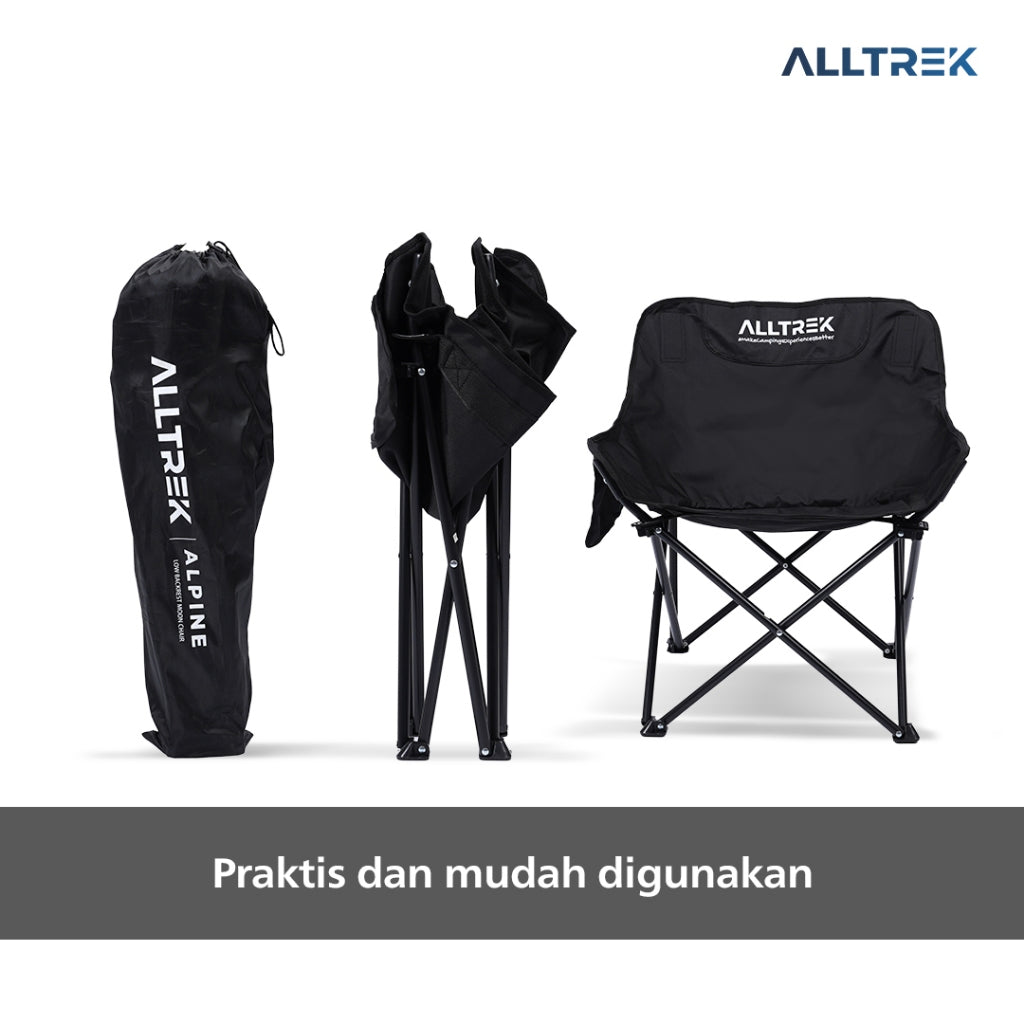 ALLTREK Kursi Lipat Alpine Camping Folding Chair High Back Rest