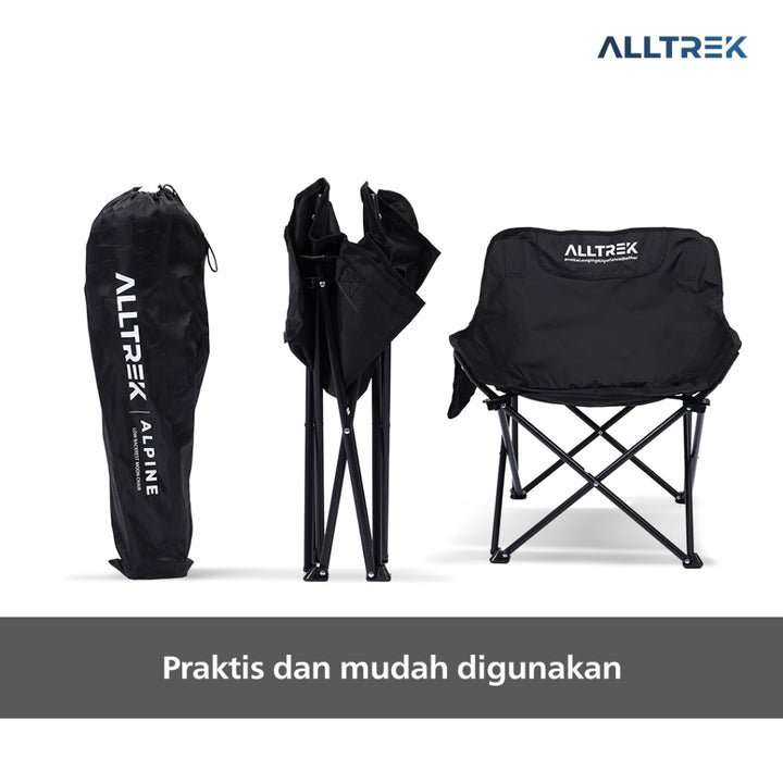 ALLTREK Kursi Lipat Alpine Camping Folding Chair High Back Rest