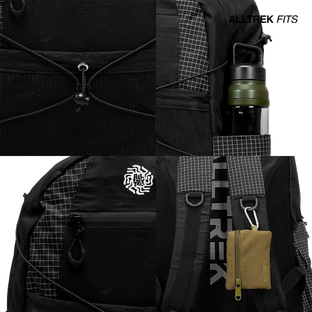 ALLTREK Tas Ransel Pria VELTRA Daypack Laptop Kantor Kuliah Grid Backpack Travel Bag Water Repellent 20L