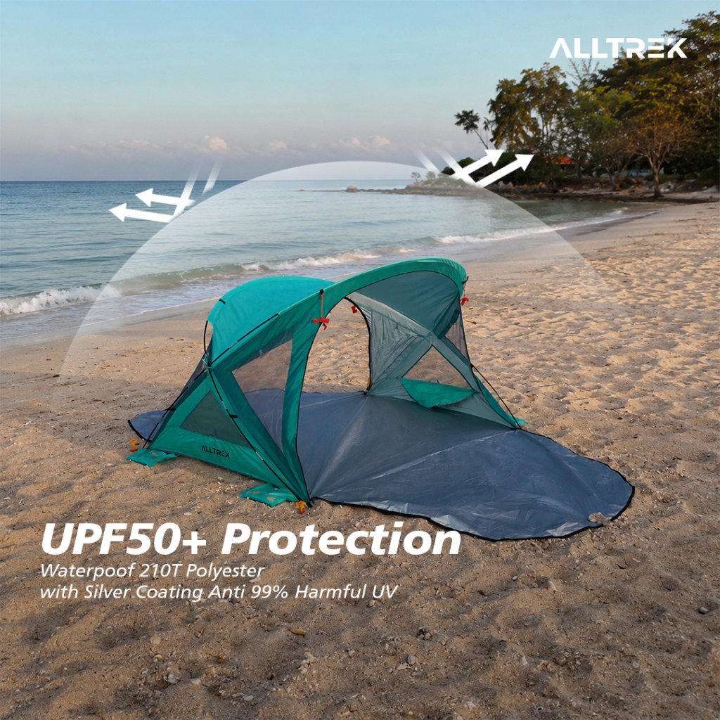 ALLTREK Beach Tent Tenda Pantai Outdoor Anti UV Lightweight Portable Quick Setup