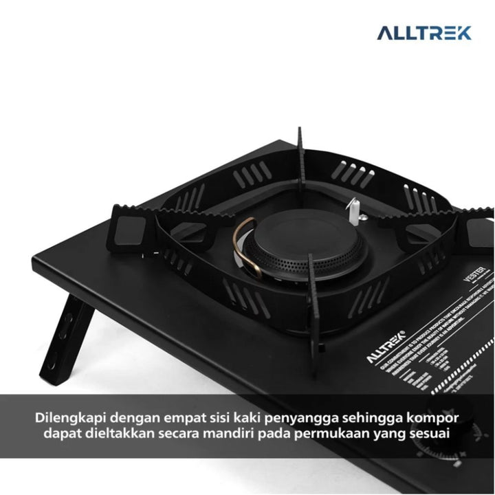 ALLTREK Camping Cook Set Kompor Vester + Cooking Pot + FREE Sendok Garpu 5in1