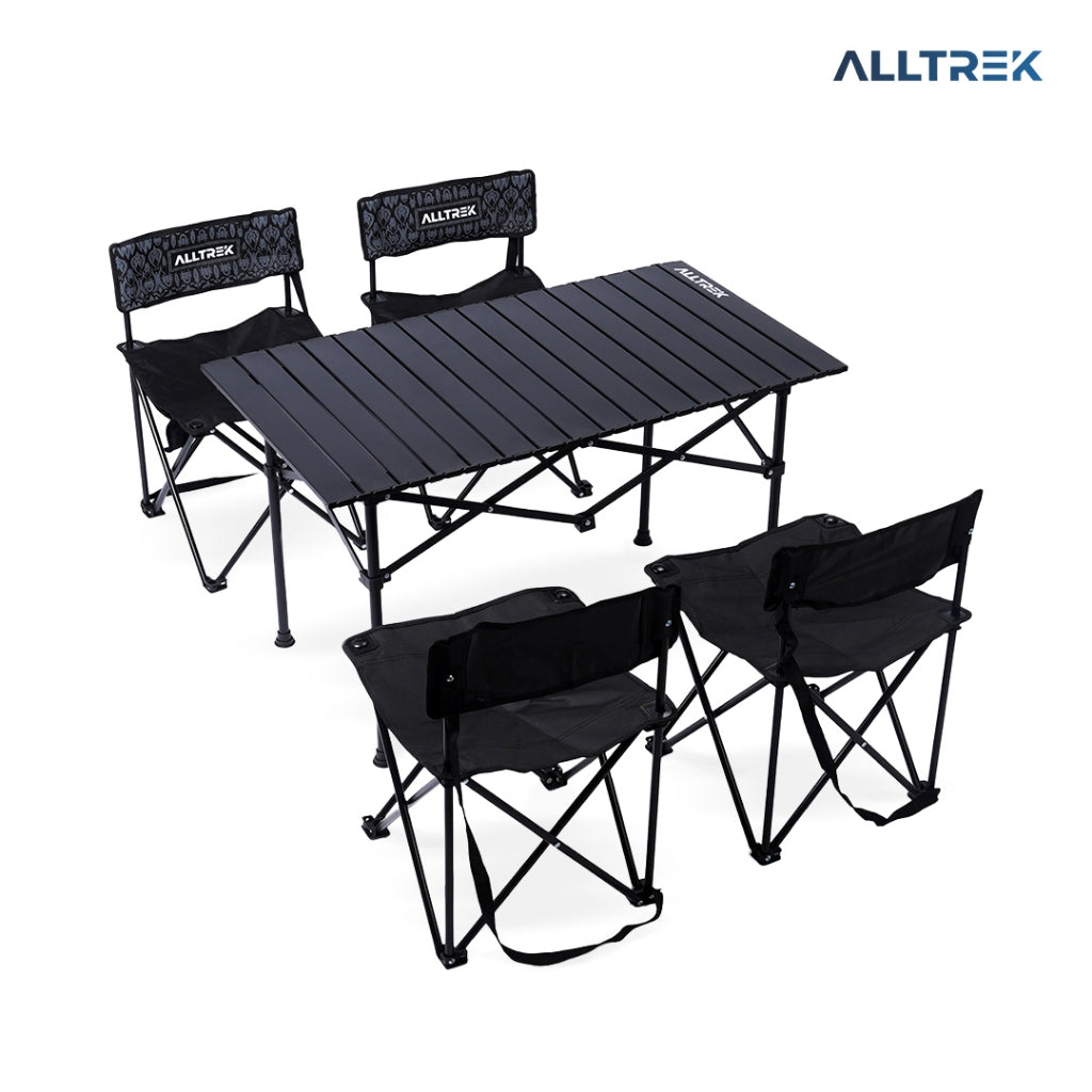 ALLTREK Set Meja Kursi Camping Gear Folding Table Chair Set