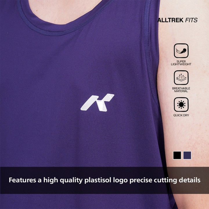 ALLTREK Sleeveless Baselayer RYTHM Singlet Atasan Lari Baju Olahraga Gym Fitness Pria