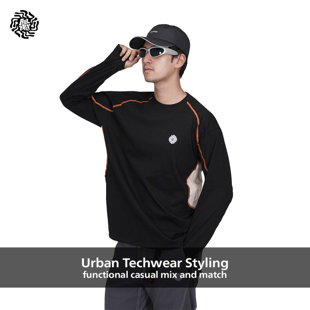 ALLTREK Kaos Lengan Panjang ARCVENO Casual Longsleeve Thumbholes Cotton Combed 20s