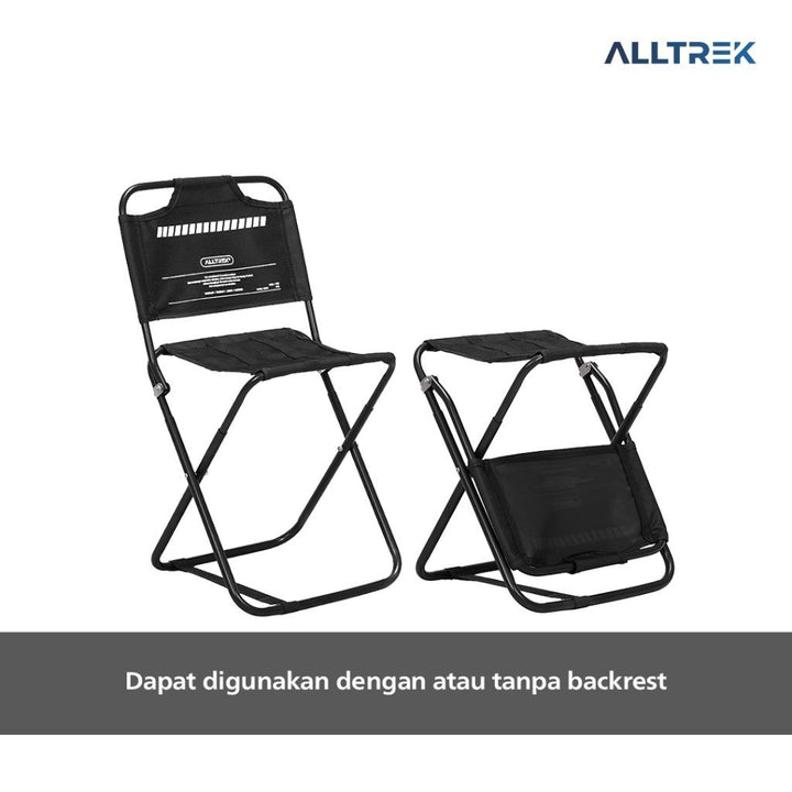 ALLTREK Mini Folding Chair With Backrest Kursi Lipat Mini Dengan Sandaran Punggung