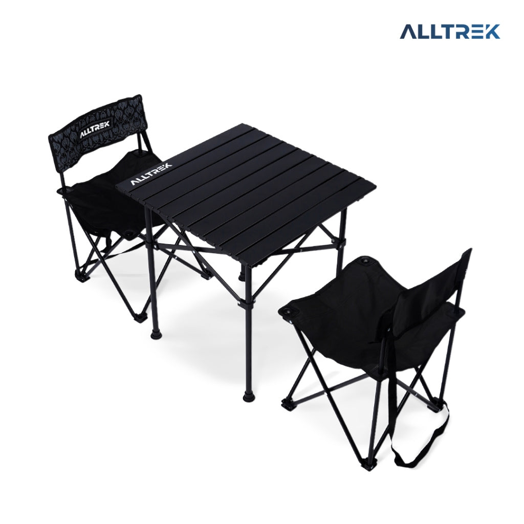ALLTREK Set Meja Kursi Camping Gear Folding Table Chair Set
